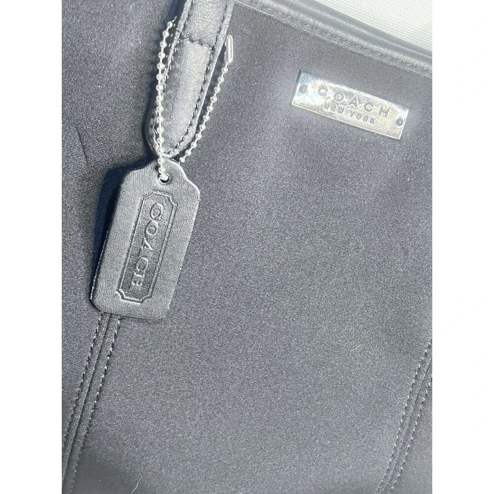 Coach Black Tote Shoulder Bag with Logo Tag